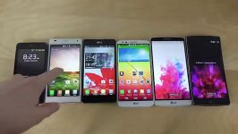 مقایسه گوشی های LG G Flex 2 vs. G3 vs. G2 vs. G vs. 4X