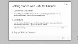 setup configuration and upgrading outlook for mscrm