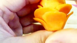 هنر تزیین سبزیجات گل رز هویج