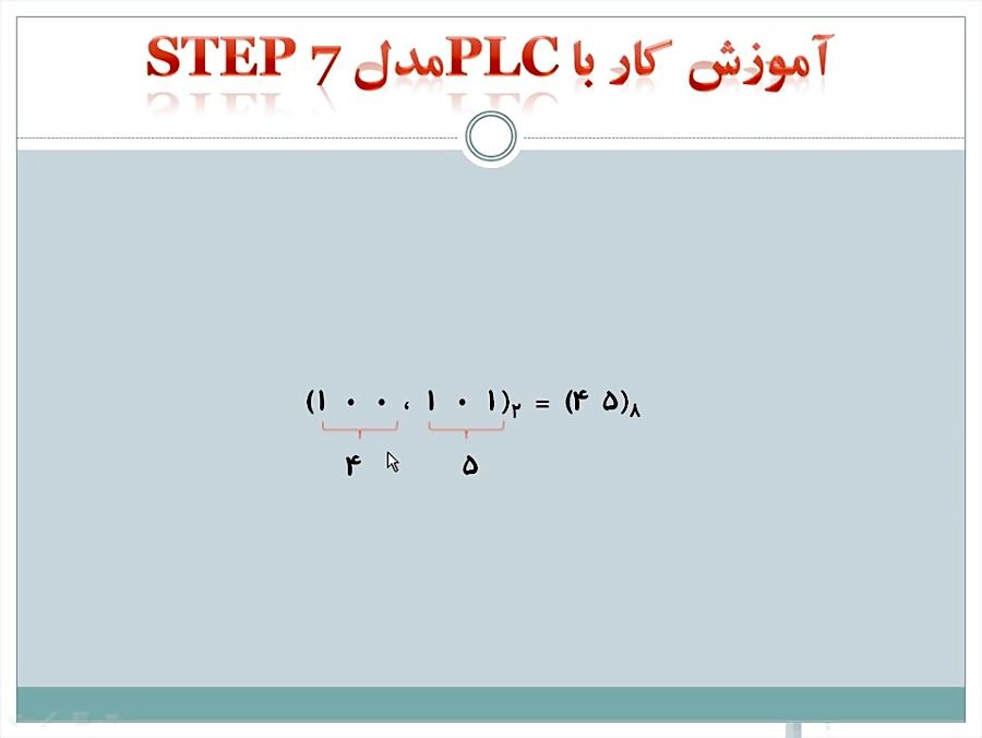 آموزش کار plc مدلstep7 نحوه تبدیل مبنای 2 به 8