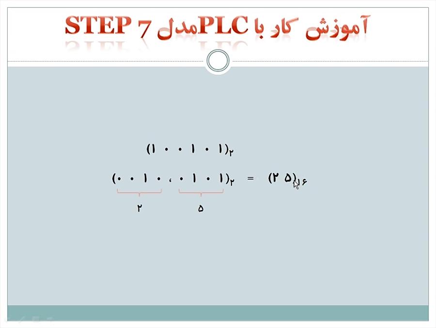 آموزش کار plc مدلstep7 نحوه تبدیل مبنای 2 به 16