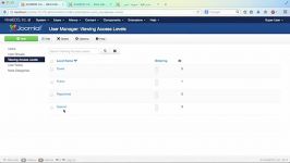 نمایش سطوح دسترسی در جوملا Joomla