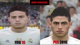 تفاوت چهره بازیکنان رئال مادرید در Pes 2016 Fifa 2016