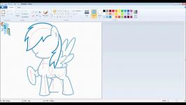 MLP Rainbow Dash Speedpaint MS Paint HD