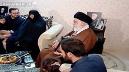 حضور رهبر معظم انقلاب در منزل سردار شهید همدانی