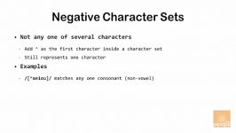 معرفی Negative Character Set در RegEx عبارت قاعده