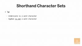 میانبور برای Character Sets در RegEx عبارت قاعده