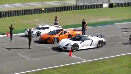 Porsche 918 Spyder vs 650S Spider vs Koeningsegg Agera