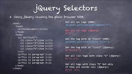 ۶ سلکتورها در جی کوئری jQuery