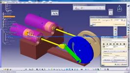 حرکت پیستون در محیط DMU Kinematics نرم افزار CATIA