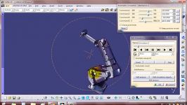 حرکت ربات در محیط DMU Kinematics نرم افزار CATIA