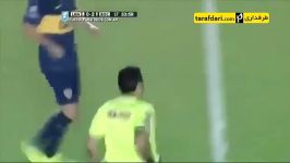 تکل خشن بر روی پای توز در لیگ آرژانتین
