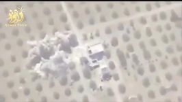 لحظه هدف قرار دادن مواضع داعش توسط جنگنده های روسی