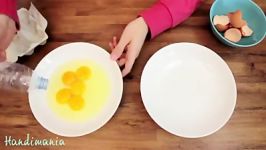 روش قشنگ جدا کردن زرده تخم مرغ ار سفیده