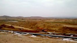 عملیات اجرائی نصب ورق ژئوممبران آتارفیل در سد قصرشیرین