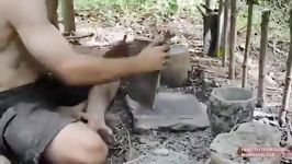 ساخت کلبه ای زیبا در جنگل بدون هیچ ابزاری