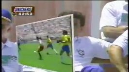 ضربه لئوناردو بازیکن برزیل به تب راموس بازیکن آمریکا جام جهانی 1994