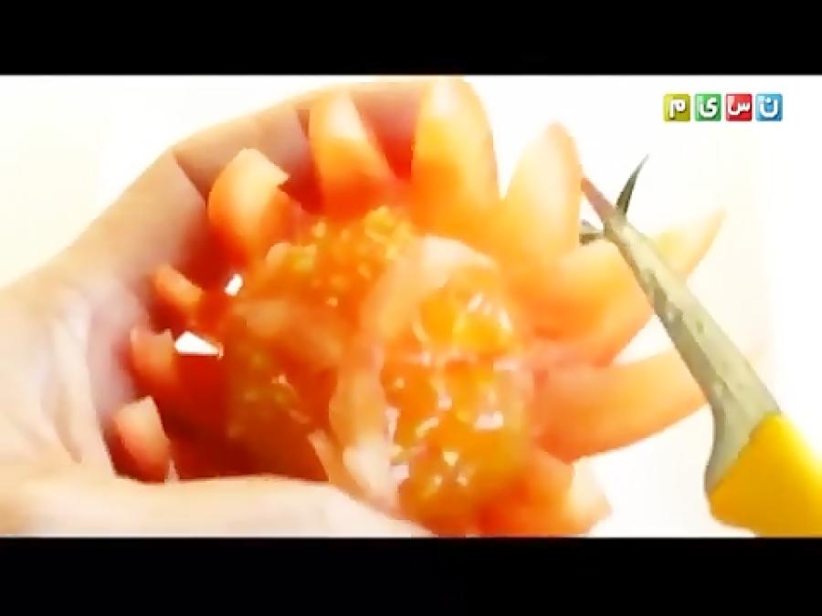 تزئین ژورنالی گوجه خیار به شکل های کلاسیکال