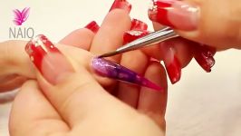 Bubble Effect UV Gel Stiletto Nail Design Tutorial