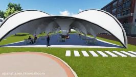 کاوشکام  طراحی جدید سقف چادری رستوران  آلاچیق چادری