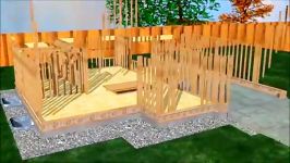 انمیشن سه بعدی ساخت خانه های مدرن ویلایی دوبلکس