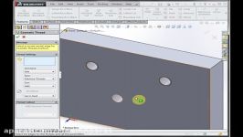 نحوه صحیح ایجاد سوراخ رزوه در سالیدورک SolidWorks 