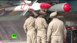 سوخو 34 روسیه مجهز شده به موشکهای هوا به هوا در سوریه