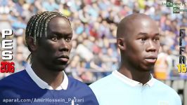 مقایسه چهره های بازی PES 2016 FIFA 16