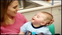 واکنش نوزاد ناشنوا به شنیدن صدای مادرش برای اولین بار