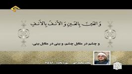 تلاوت آیه45سوره مبارکه مائده ازاستادشحّات محمّدانور