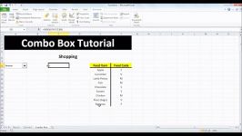 Microsoft Excel 2010  Combo Box ControlList Box