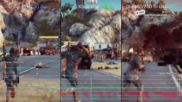 مقایسه میزان فریم ریت بازی Just Cause 3 کنسول ها PC