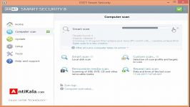 اسکن کردن سیستم توسط آنتی ویروس ایست اسمارت سکیوریتی 8