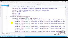 کنترل Toolbar در WPF