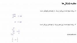 فصل 4 ریاضی نهم نکات کلیدی مقایسه رادیکال ها