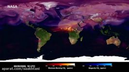 شبیه سازی انتشار دی اکسید کربن در کره زمین  ناسا