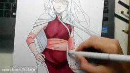 Speed Drawing  Uchiha Sarada Hokage  Naruto