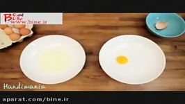 آموزش جدا کردن زرده سفیده تخم مرغ در 1 ثانیه