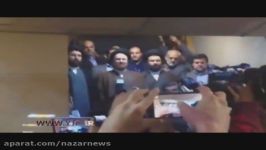 فیلم لحظه ورود سیدحسن خمینی برای ثبت نام در انتخابات
