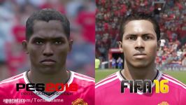 PES 2016 vs FIFA 16 Manchester United Player Faces Comp