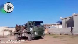 ترکیدن کامیون حامل توپ 57 خدمه وهابیش سوریه