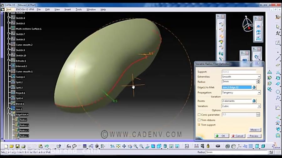 آموزش ساخت موس کتیا Mouse with Catia  قسمت 8