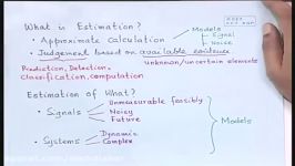 Estimation of signals and systems 01