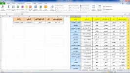 تابع HLookup در اکسل