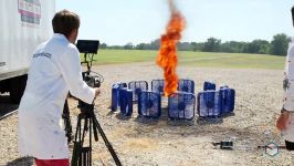 صحنه آهسته گرباد آتشین the slow mo guys