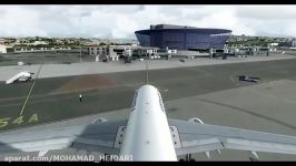 فرود تماشایی ایرباس 320 در فرودگاه دبی شبیه ساز