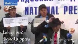 خودسوزی وزیر مسکن مغولستان در کنفرانس خبری بخاطر بدقولی