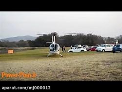 برخورد هلیکوپتر به شبکه هوایی قطع شدن کابل ها