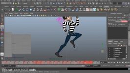 Animating a Cartoon Burglar Scene in Maya