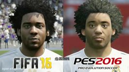 FIFA 16 vs PES 2016 REAL MADRID Face Comparison